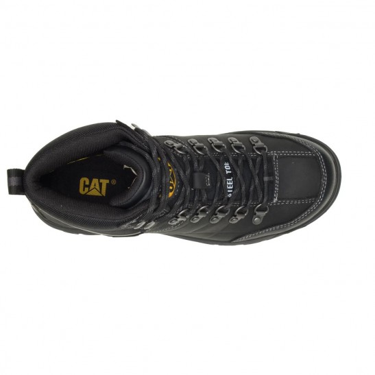 Caterpillar Threshold Waterproof Steel Toe Work Shoe -Black