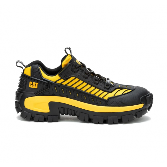 Caterpillar Invader Mecha Composite Toe Work Shoe -Black/Cat Yellow