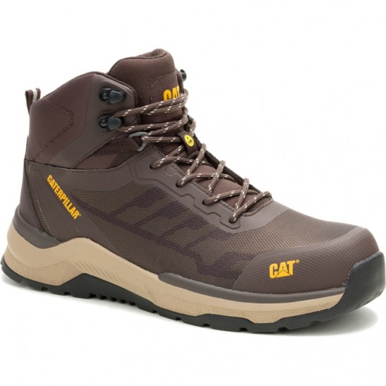 Caterpillar Inductor Mesh Mid S3S Composite Toe Sneakers Shoe- Brown