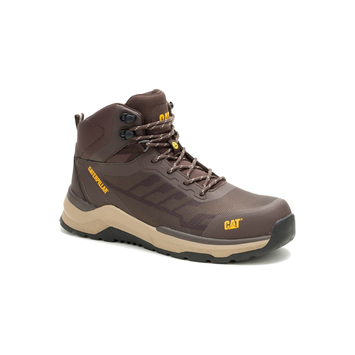 Caterpillar Inductor Mesh Mid S3S Composite Toe Sneakers Shoe- Brown