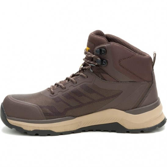 Caterpillar Inductor Mesh Mid S3S Composite Toe Sneakers Shoe- Brown