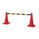 Safety PVC Traffic Extendable Bar - Black/Yellow