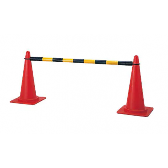 Safety PVC Traffic Extendable Bar - Black/Yellow