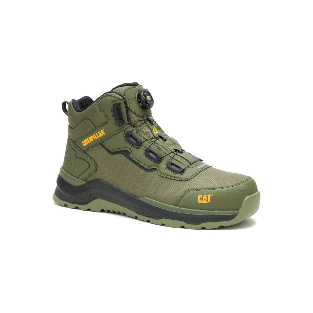 Caterpillar Inductor Tech MID S3S FO HRO SR ESD Shoe -Olive
