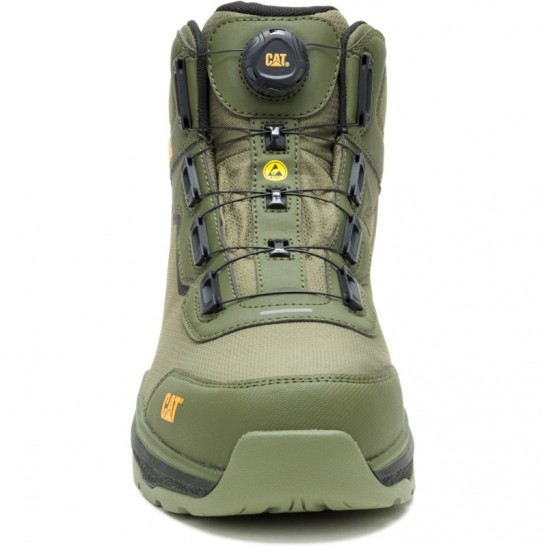 Caterpillar Inductor Tech MID S3S FO HRO SR ESD Shoe -Olive