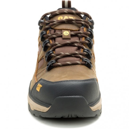 Caterpillar Inductor Leather LO S3S FO HRO ESD Shoe -Brown