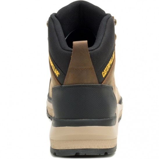 Caterpillar Inductor Leather MID S3S FO HRO SR ESD Shoe -Brown