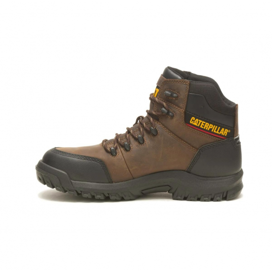 Caterpillar Resorption Waterproof Composite Toe Work Shoe -Seal Brown