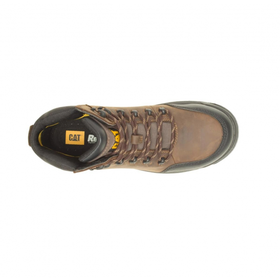Caterpillar Resorption Waterproof Composite Toe Work Shoe -Seal Brown