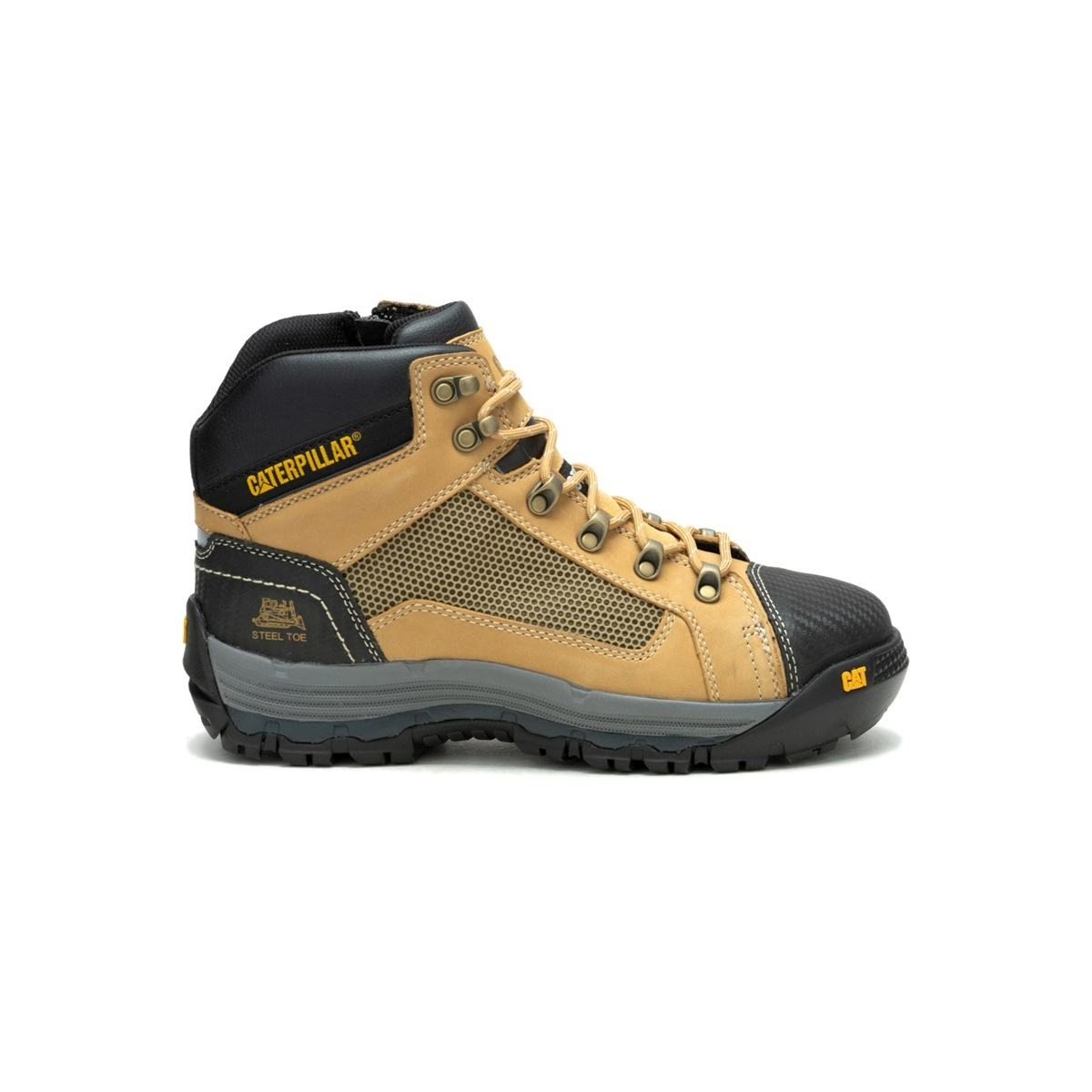 Caterpillar Convex Mid Zip Side Safety Shoe -Honey Reset