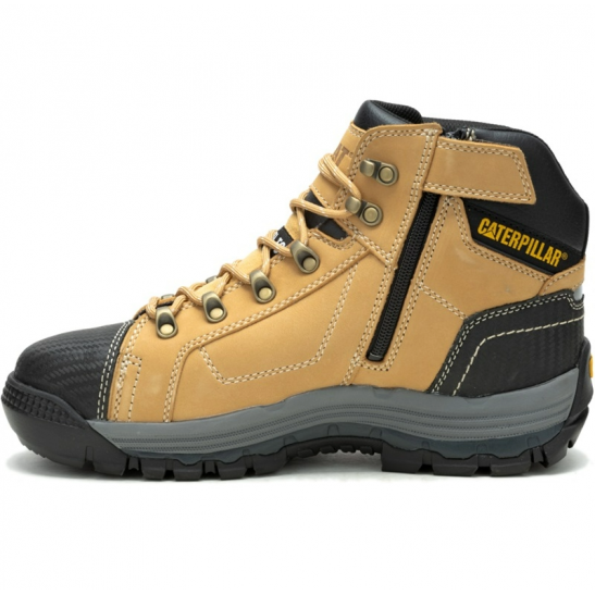 Caterpillar Convex Mid Zip Side Safety Shoe -Honey Reset