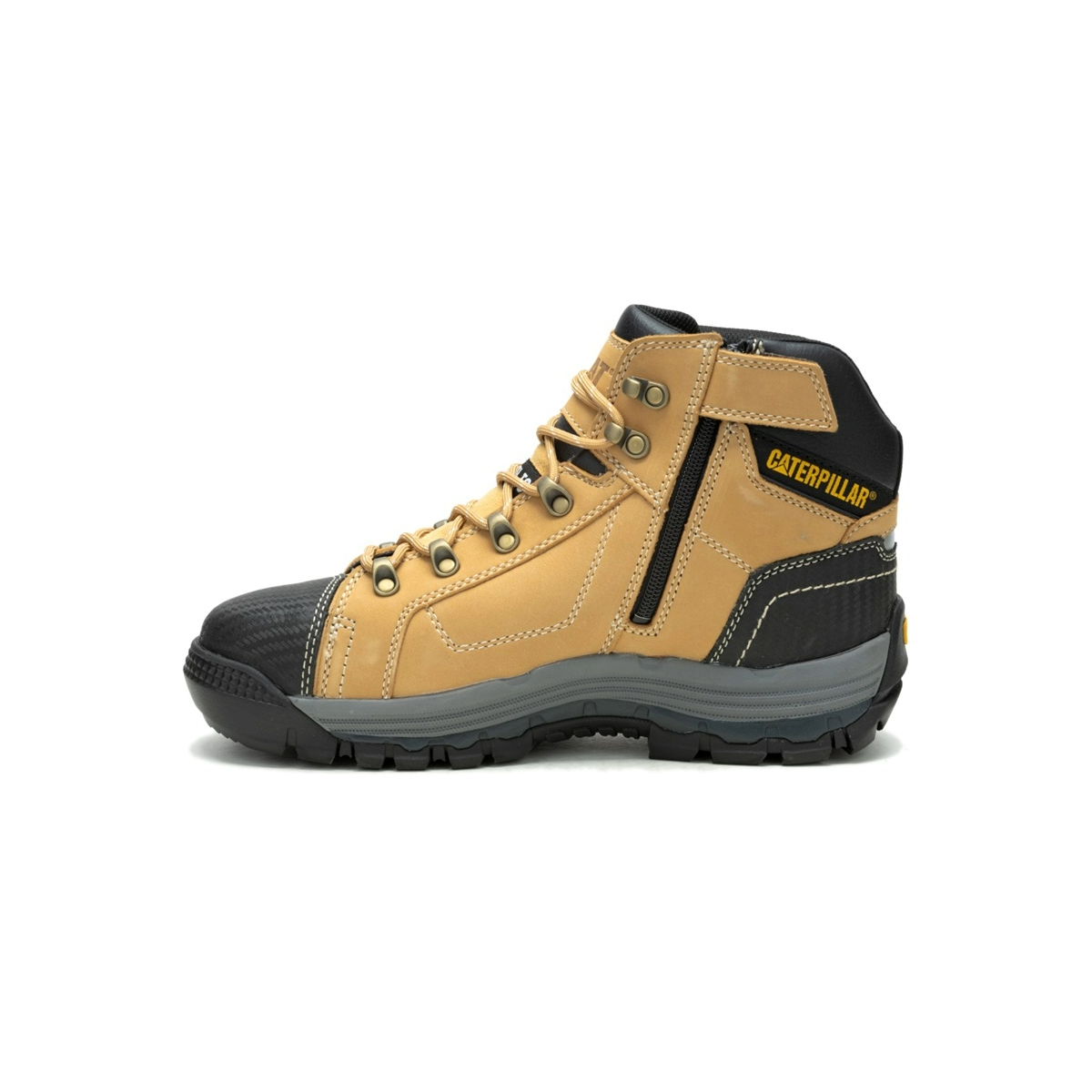 Caterpillar Convex Mid Zip Side Safety Shoe -Honey Reset