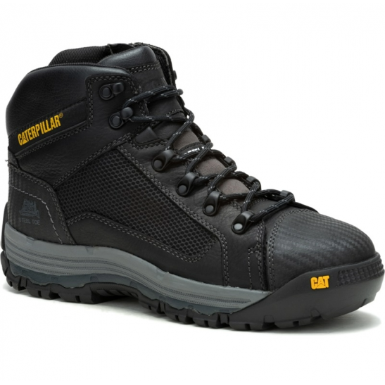 Caterpillar Convex Mid Zip Side Safety Shoe -Black