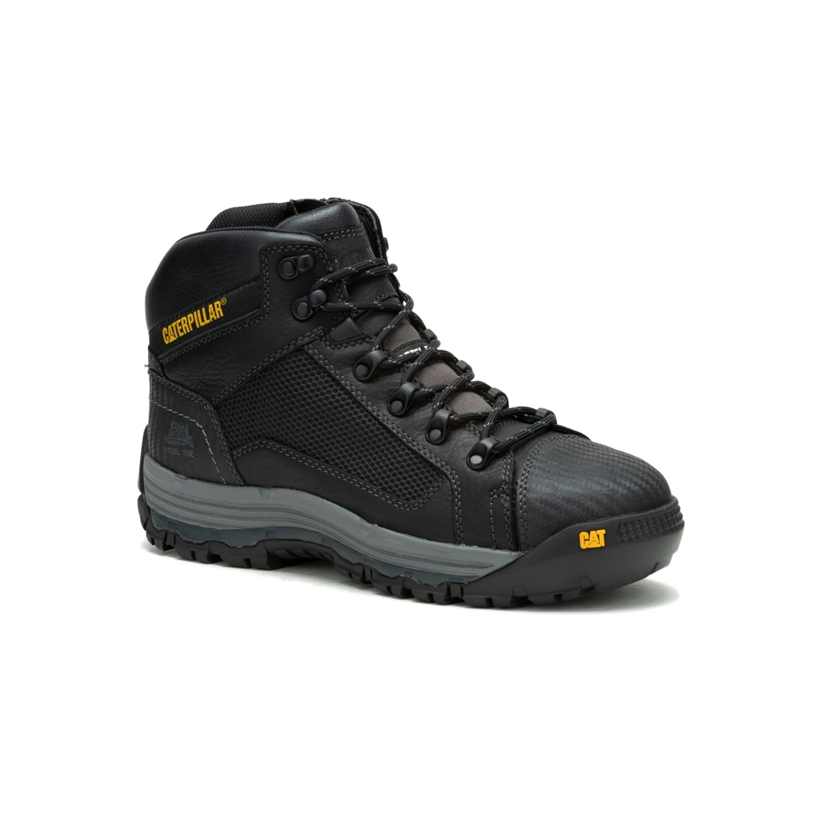 Caterpillar Convex Mid Zip Side Safety Shoe -Black