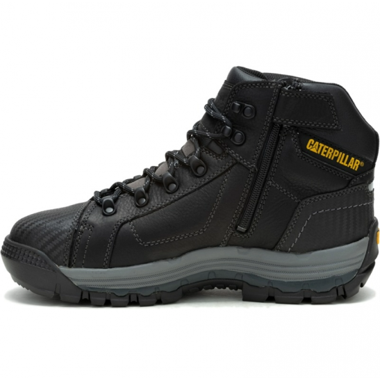 Caterpillar Convex Mid Zip Side Safety Shoe -Black