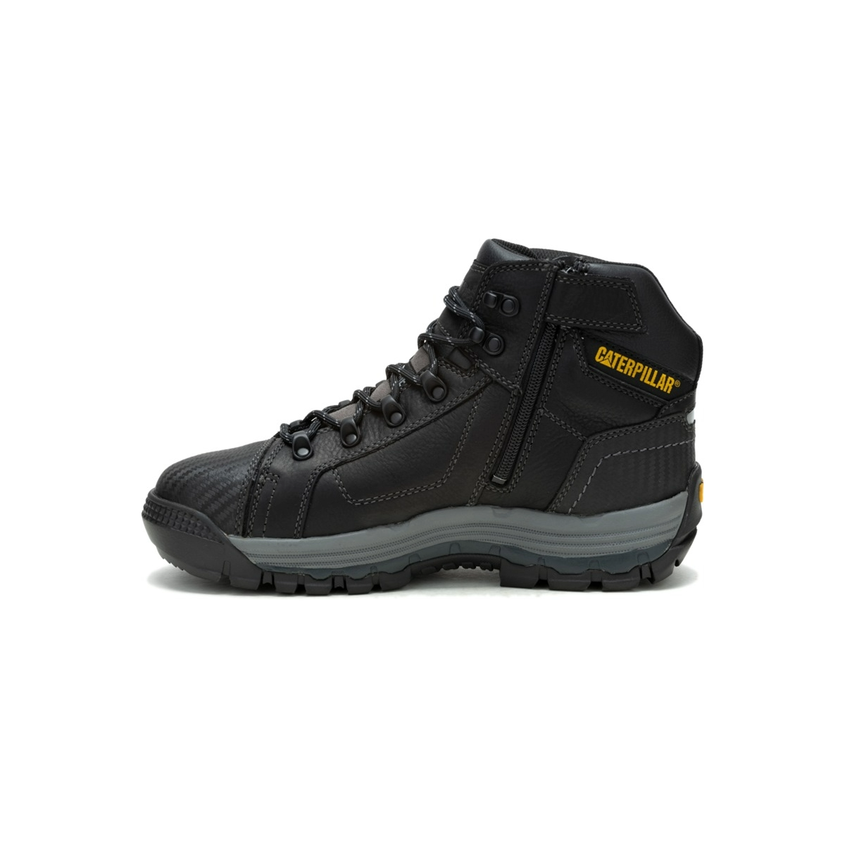 Caterpillar Convex Mid Zip Side Safety Shoe -Black