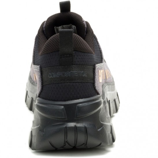 Caterpillar Invader Sport Slip On Composite Toe Shoe -Black/Cat Yellow