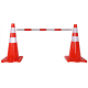 Safety Pvc Traffic Extendable Bar - Red/white
