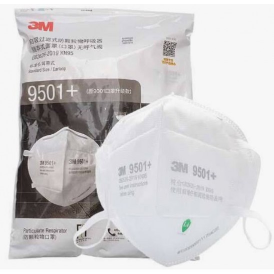 3M PARTICULATE RESPIRATOR 9501+, KN95/P2, 50PCS/PACK