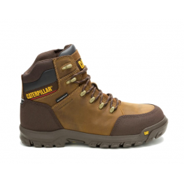 Caterpillar Men's Resorption Waterproof Composite Toe Work Boot -Real Brown