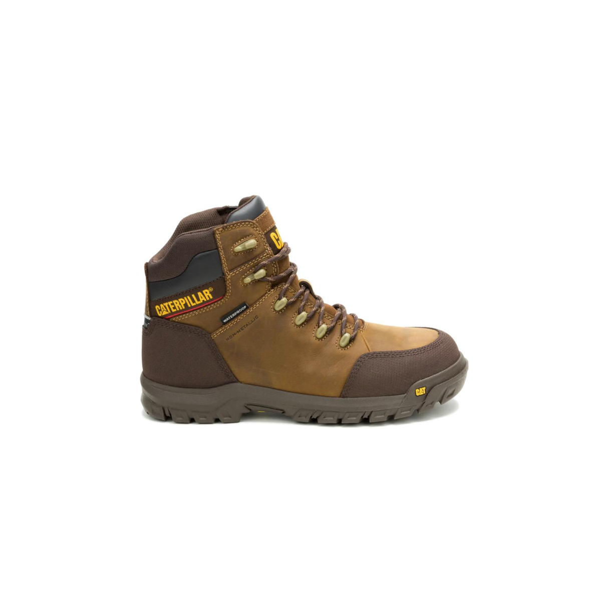 Caterpillar Men's Resorption Waterproof Composite Toe Work Boot -Real Brown