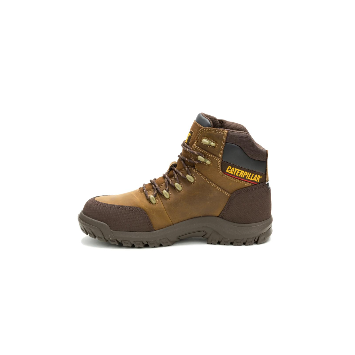 Caterpillar Men's Resorption Waterproof Composite Toe Work Boot -Real Brown
