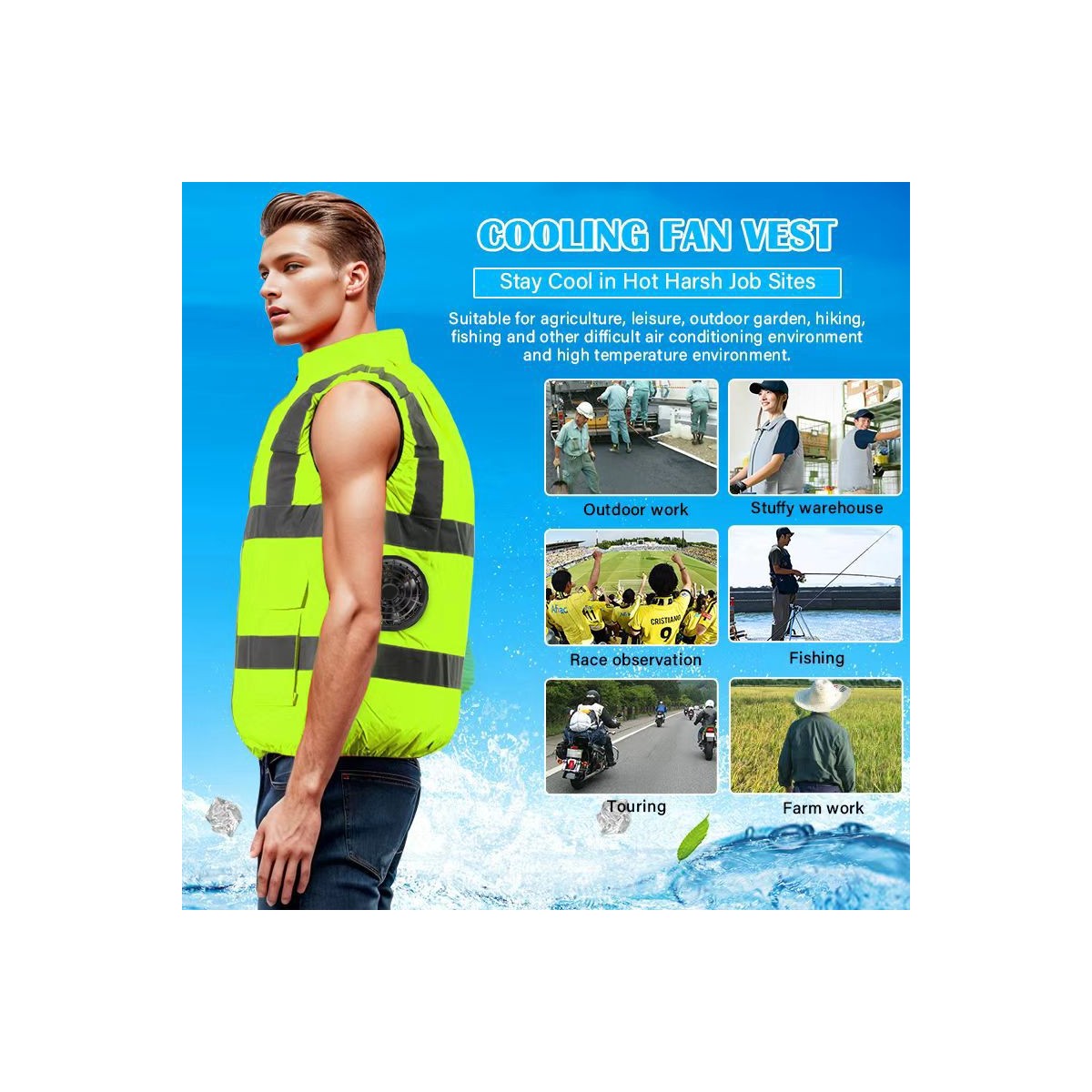 Safety Vest With Fan