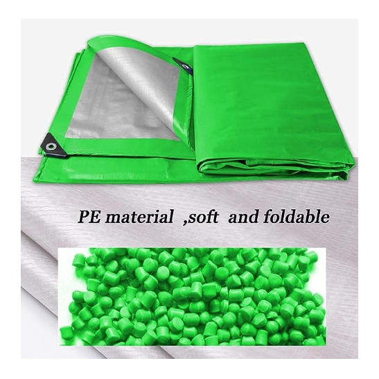 Waterproof  Tarpaulin Sheet Green/Silver