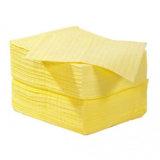 OSS Chemical Absorbent Pads Yellow 200gsm 400mm x 500mm (100pcs/pack)