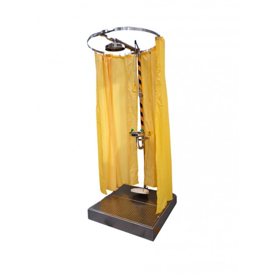 OSS Curtain Booth Type Emergency Shower & Eyewash