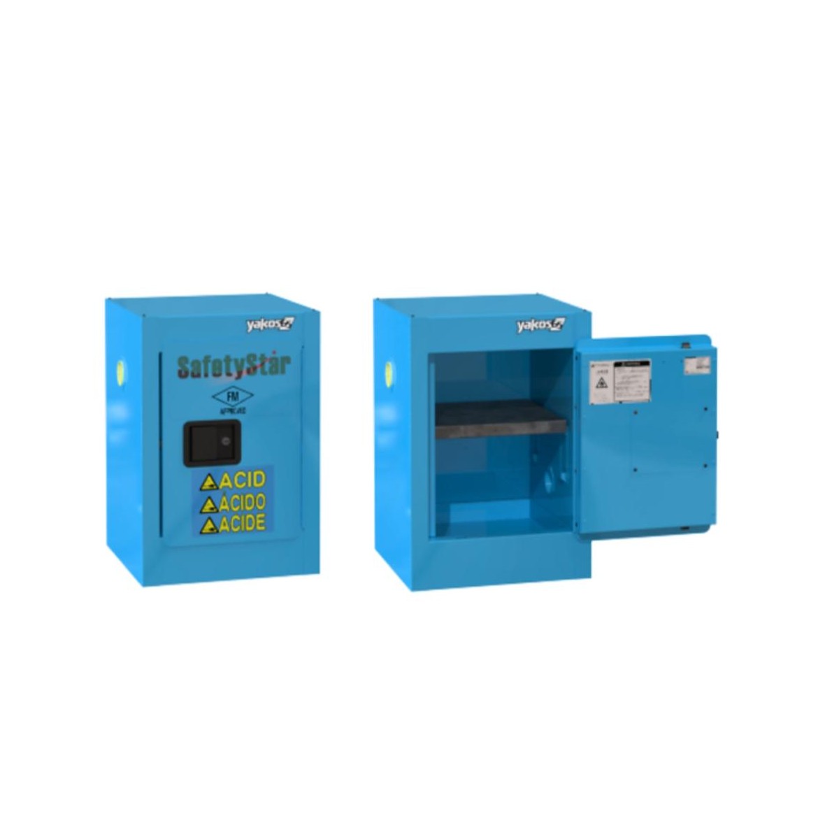 Safetystar Acid / Corrosive Safety Cabinet 4 Gallons Blue Manual Close 1 Door