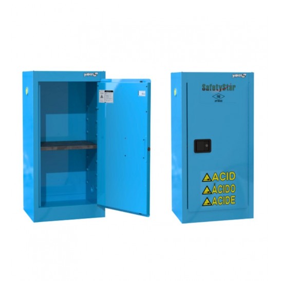 Safetystar Acid/ Corrosive Safety Cabinet 15 Gallons Blue Manual Close 1 Door