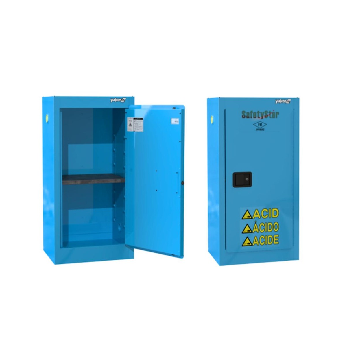 Safetystar Acid/ Corrosive Safety Cabinet 15 Gallons Blue Manual Close 1 Door