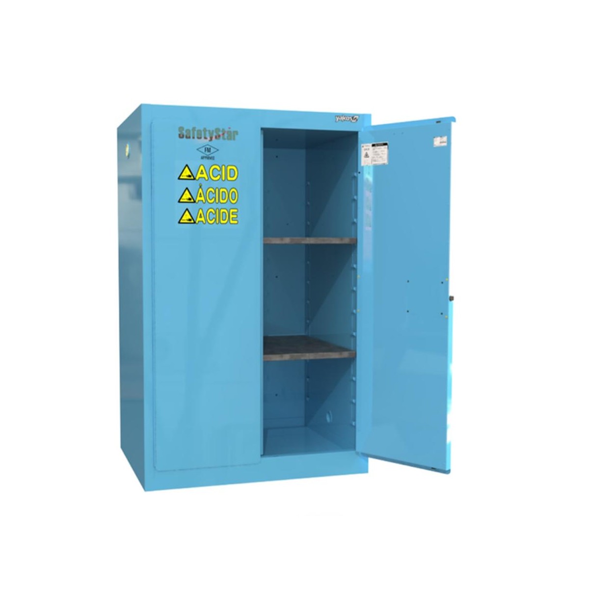 Sefetystar Acid / Corrosive Safety Cabinet 90 Gallon2 Manual Close Doors