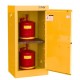 Safetystar Yellow Flammable Safety Cabinet 15 Gallon 1 Manual Close Doors