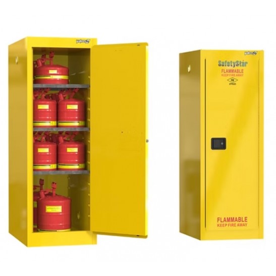 Safetystar Yellow Flammable Safety Cabinet 54 Gallons Yellow Manual Closing 1 doors