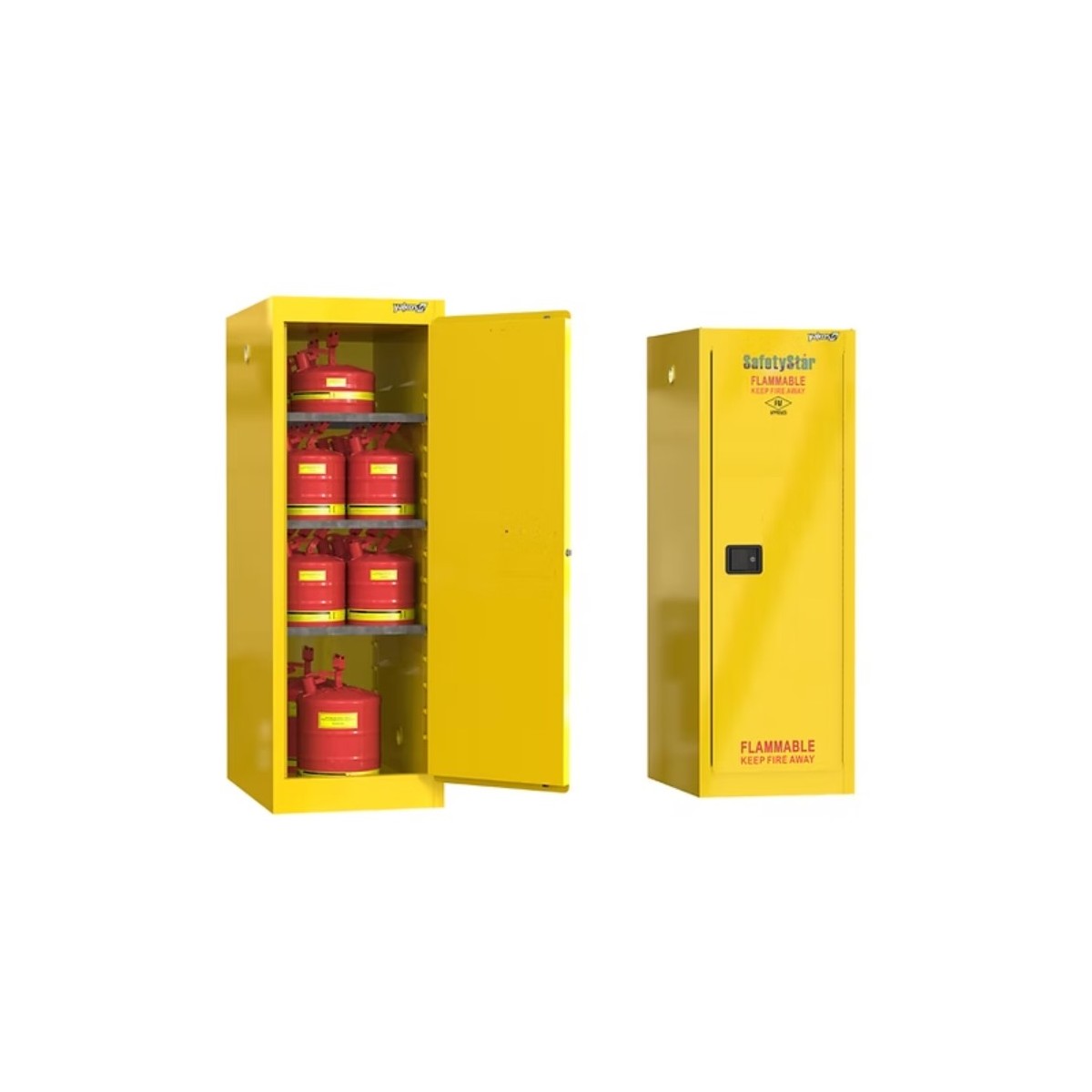 Safetystar Yellow Flammable Safety Cabinet 54 Gallons Yellow Manual Closing 1 doors