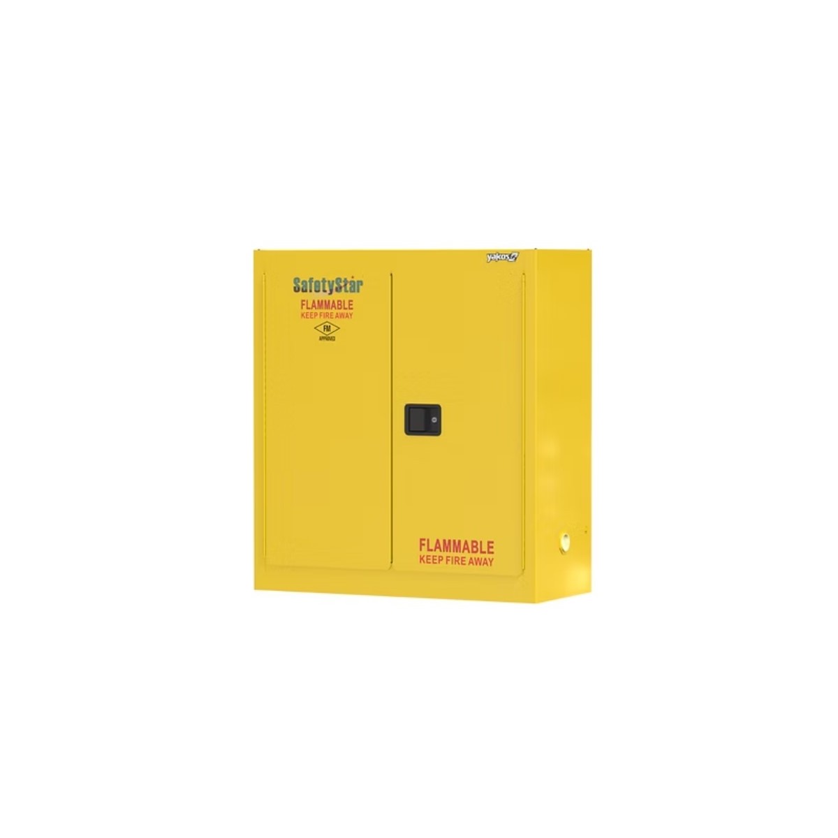 Safetystar Yellow Flammable Safety Cabinet 30 Gallons Yellow Manual Closing 2 doors