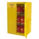 Safetystar Yellow lammable Safety Cabinet 90 Gallons Yellow Manual Closing 2 doors
