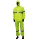 Polyester Rain Suit With Silver Reflective Stripes