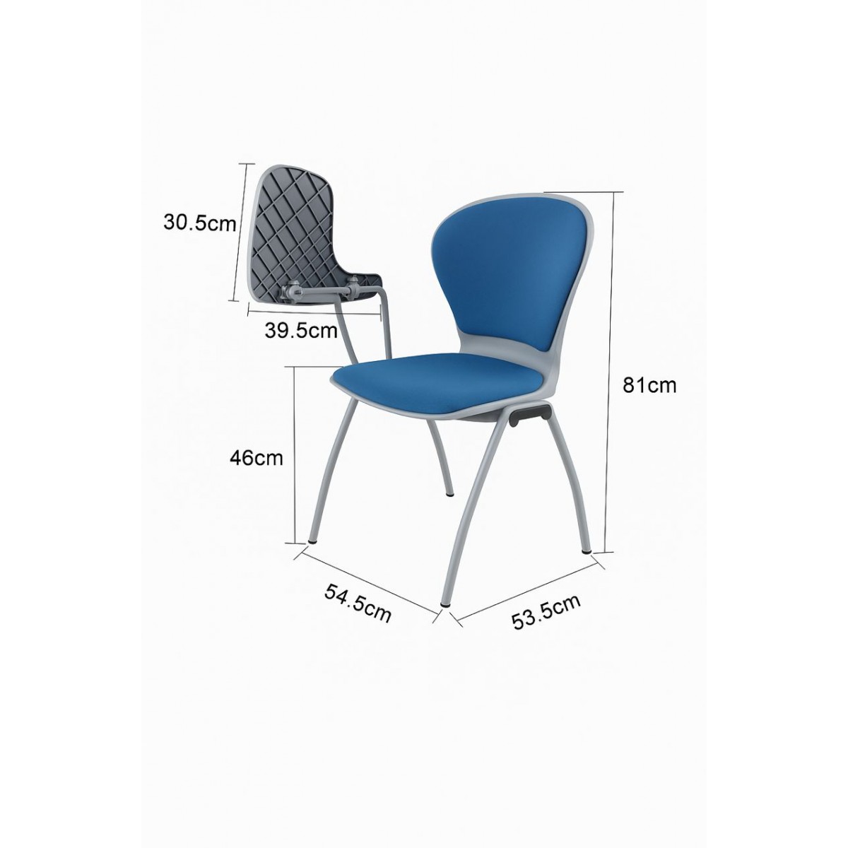 Stackable Chair with Writing Tablet