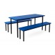 Six Seater Fiberglass Canteen Table with Bench