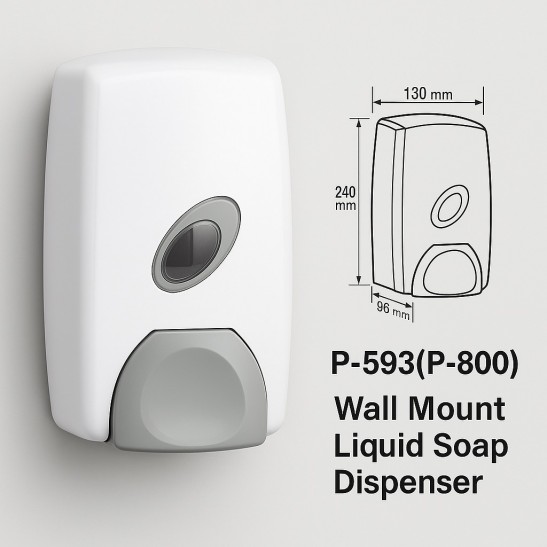 Peco Wall Mount Liquid Soap Dispenser 800ml