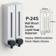 Peco Wall Mount Double Liquid Soap Dispenser 550mlx2 (Chrome Plated Finish)