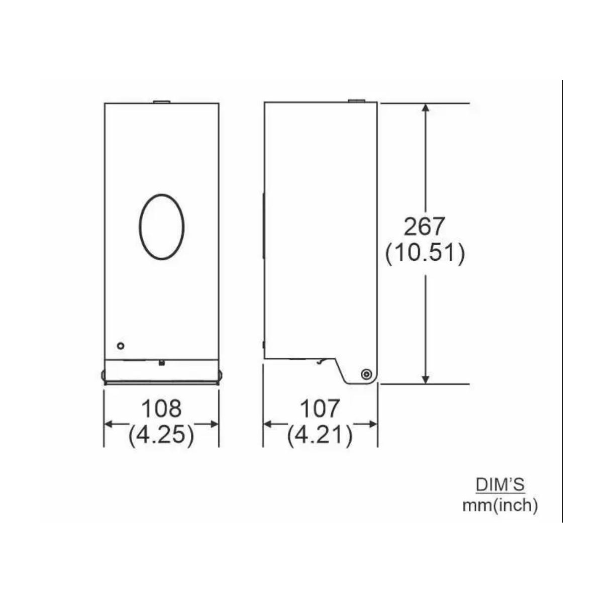 Peco SS Wall Mount Auto Liquid Soap Dispenser 800ml