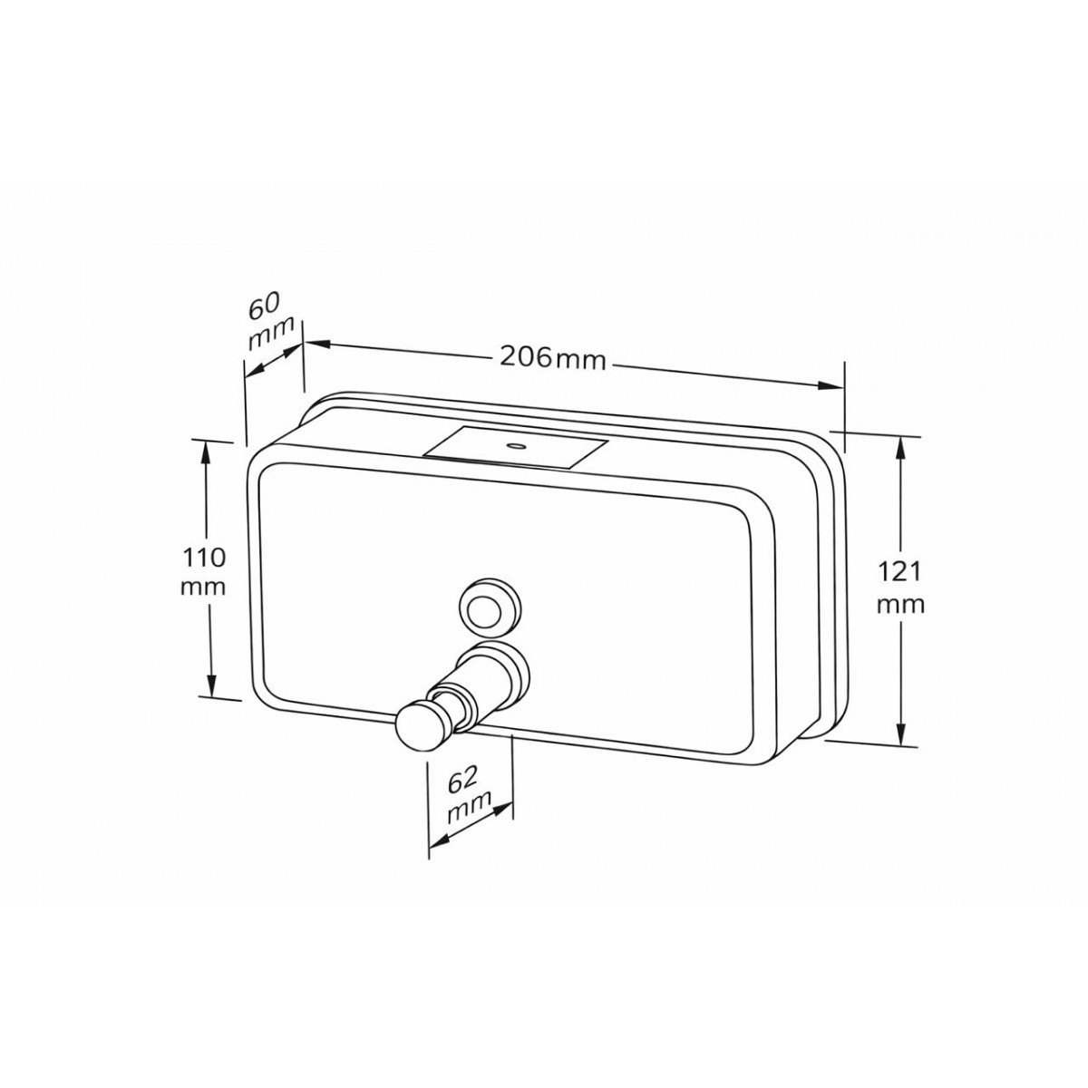 Peco Wall Mount Manual Liquid Soap Dispenser