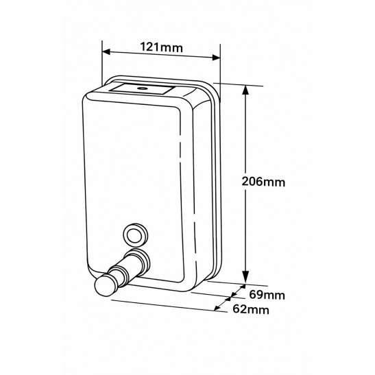 Peco Wall Mount Manual Liquid Soap Dispenser