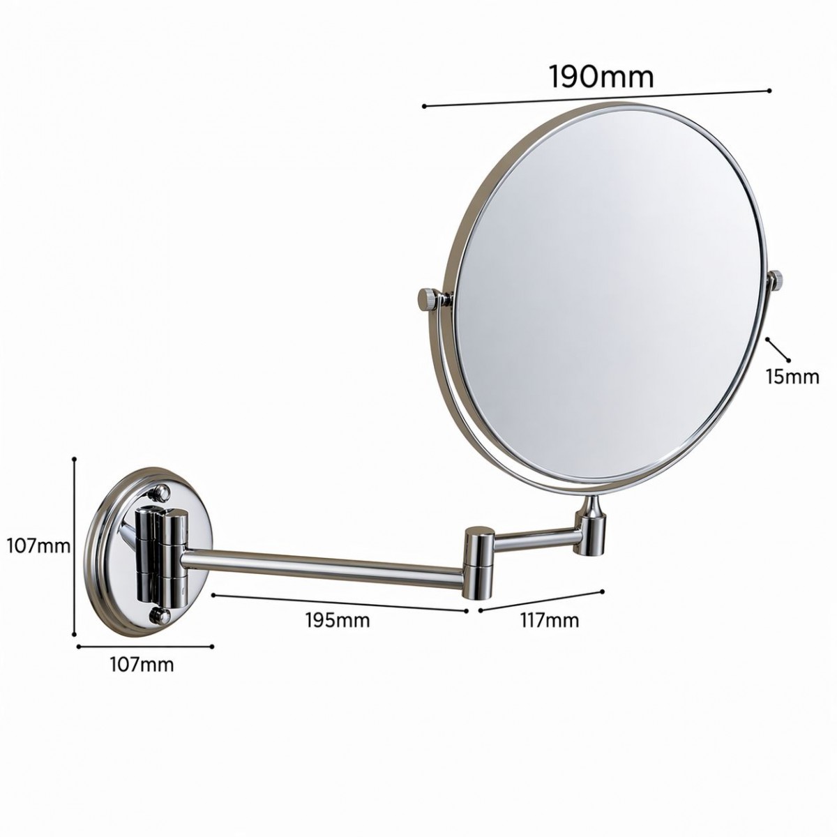 Magnifying & Plain Glass Shaving Mirror